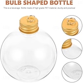 abordables Ornements-Lot de 10 boules d&#039;alcool de Noël transparentes de 50 ml/100 ml, ornements à remplir pour sapin de Noël avec pendentif en argent et en or, boules d&#039;alcool suspendues pour bricolage, décoration de fête