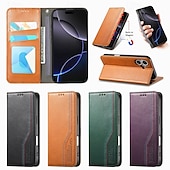 cheap iPhone Cases-Phone Case For iPhone 17 Pro Max 17 Air 16 15 14 Pro Max Plus 16e 13 Pro Max Back Cover with Wrist Strap Kickstand Card Slot Retro TPU PU Leather
