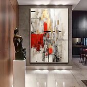 זול ציורי שמן-ציורי שמן מופשטים בעבודת יד עם טקסטורה על בד מודרני לקישוט חדר, תמונה לעיצוב הבית, ללא מסגרת, ציור לא מתוח, מינטורה