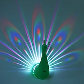 economico Proiettore luci-1 pz luce di proiezione pavone telecomando luce notturna da parete camera da letto testata del letto luce d&#039;atmosfera colorata luce notturna creativa di ricarica USB