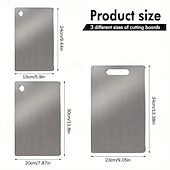 cheap Cooking Utensils-Premium Titanium Alloy Cutting Boards Double-Sided Food-Grade Titanium Cutting Boards for Kitchen Dishwasher Safe Camping Charcuterie Cutting Board Mat for Fruit, Meat &amp; Outdoor BBQ Party