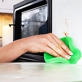 billige Kjøkkenutstyr og -redskap-5 stk. silikon multifunksjonell skrubbsvamp, non-stick oljeoppvaskklut, kjøkkenrengjøringsputer for gryter, panner, tallerkener, gjenbrukbare husholdningsskrubber