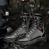 tanie Buty trekingowe-męskie taktyczne buty bojowe na pustynię z bocznym zamkiem błyskawicznym – lekkie wojskowe buty robocze do pieszych wędrówek na świeżym powietrzu, do ćwiczeń i patroli