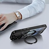 Недорогие Чехлы для iPhone-телефон Кейс для Назначение iPhone 17 Pro Max 17 Air 16 15 14 Pro Max 13 Pro Max Кейс на заднюю панель Магнитный Откидная подножка Защита от удара броня ТПУ