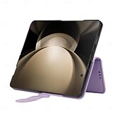 Недорогие Чехлы для Samsung-телефон Кейс для Назначение SSamsung Galaxy Z-образный сгиб 7 Z-сгиб 6 Z Fold 5 Z Fold 4 Кейс на заднюю панель Зеркальная поверхность с ремешком Откидная подножка Ретро ТПУ Кожа PU