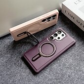 Phone Case For Samsung Galaxy S25 S25 Edge S24 S24 FE S23 Ultra Plus S22 Plus  Ultra Back Cover Magnetic Kickstand Shockproof Retro TPU PU Leather cheap Samsung Cases-Phone Case For Samsung Galaxy S25 S25 Edge S24 S24 FE S23 Ultra Plus S22 Plus  Ultra Back Cover Magnetic Kickstand Shockproof Retro TPU PU Leather