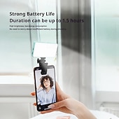 お買い得  スマホカメラアタッチメント-ポータブル セルフィー スマホライト 3モード LED クリップオンライト 充電式ビデオライト iPhone 写真 ティックトック Vlog コンピューター ノートパソコン ビデオ会議用