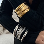 cheap Bracelets &amp; Bangles-Women's Bracelet Bangles Thick Chain Ball Fashion Alloy Bracelet Jewelry White / Gold For Holiday Date Birthday