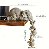 economico Sculture-3 pezzi di grazioso ciondolo a forma di elefante - artigianato in resina adatto per la decorazione di casa e stanza, utilizzato per decorazioni natalizie, decorazioni di Halloween, decorazioni
