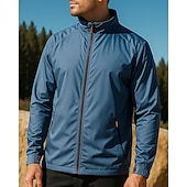 preiswerte Laufjacken-Herren Einfarbig Outdoorjacke Herbst Tasche Langarm Athleisure Sonnenschutz Leicht Laufen Training Outdoor Weiß Blau Grau Sportbekleidung Sportkleidung