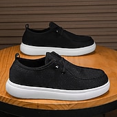 economico Scarpe Casual con Lacci-Per uomo Scarpe Casual Camminata Casual Tessuto Confortevole Antiscivolo Traspirante Allacciatura Nero Bianco Grigio Primavera Autunno Inverno