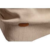 baratos Suéteres e Cardigans Elite Masculinos-Homens Pulôver Tricotar Tops regulares Half Zip Listas Tecido Colarinho Clerical Legal Pulôver Escola Férias Roupa Primavera Outono Preto Azul Marinho Escuro S M L