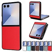 economico Cover Samsung-telefono Custodia Per Samsung Galaxy Z Flip 7 Z Flip 7 FE Z Flip 6 Z Flip 5 Copertura Posteriore Resistente agli urti Retrò TPU Pelle PU