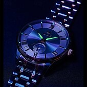 halpa Kvartsikellot-Uusi Olevs miesten business-kello, jossa on valoisa kalenterinäyttö, kvartsikello on muodikas, trendikäs ja rento sekä vedenpitävä miesten urheilukello.