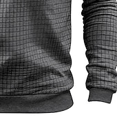 abordables Sudaderas Básicas_-Hombre Sudadera Sudadera con estampado de gofres Sudadera Con Capucha Pull-over Negro Blanco Verde Ejército Caqui Gris Cuello Barco Plano Con Texturas Deporte Casual Diario Ropa de calle Fresco Ropa