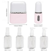 levne Úložiště a organizování-Přenosná cestovní sada mini dávkovačů šamponu, znovu naplnitelné kosmetické nádoby, nepropustné lahvičky na pleťové mléko, toaletní sada, rozprašovače, přenosné cestovní příslušenství pro líčení,