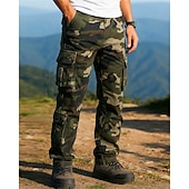 voordelige Bodems-Voor heren Combatbroek Cargohosen Wandelbroek Camouflage Kleur Buiten Normale pasvorm waterdicht Winddicht Broeken / Regenbroek / Overbroek Zak jungle camouflage Legergeel Katoen Kamperen&amp;Wandelen