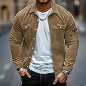 Χαμηλού Κόστους ανδρικό πουκάμισο μπουφάν-Ανδρικά Εκτύπωση αγελάδας Κοτλέ πουκάμισο Μπουφάν πουκάμισο Παντελόνι Μακρυμάνικο Vintage ρετρό ΕΞΩΤΕΡΙΚΟΥ ΧΩΡΟΥ Καθημερινή Ένδυση Φθινόπωρο Χειμώνας Απορρίπτω