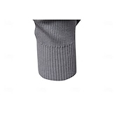 billige Herre Elite Genser og Cardigans-Herre Pullover genser Vaffelstruktur Strikke Crewneck عادي Crew-hals Årgang Kul Skole Feriereise Klær Raglan Ermer Vår Høst Mørk Marineblå Kakifarget S M L