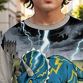 Хэллоуин Мальчики 3D Динозавр Футболка Длинный рукав Весна Осень Мода Классический Дети 4-12 лет Вырез под горло на открытом воздухе Повседневные Стандартный Недорогие Мальчиковые 3D Животные-Хэллоуин Мальчики 3D Динозавр Футболка Длинный рукав Весна Осень Мода Классический Дети 4-12 лет Вырез под горло на открытом воздухе Повседневные Стандартный