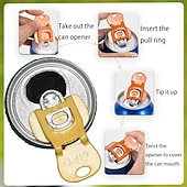 preiswerte Küchenutensilien &amp; Gadgets-12 Stück einfacher Laschenöffner&amp;amp;Getränkeschutz, Komplettabdeckung, einfacher Laschenöffner, Werkzeug zum Öffnen von Getränkedosen, bunter Getränkedosen-Schutzdeckel für Limonade, für Cola, Bier,