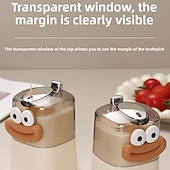 economico Utensili e gadget da cucina-distributore automatico di stuzzicadenti a comparsa, design creativo a pulsante con simpatici adesivi a forma di cartone animato, ideale per l&#039;uso in cucina e sul tavolo da pranzo