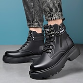 abordables Bottes de travail-Bottines décontractées marron clair pour homme avec fermeture éclair – bottes tendance en similicuir pour les aventures en plein air et les tenues décontractées