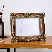 halpa Kuvakehykset-1 kpl eurooppalainen kolmiulotteinen kuviointi suorakulmainen klassinen valokuvakehys hartsimateriaalista, joka sopii perhevalokuvakoristeluun ja valokuvausrekvisiittaan