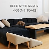 baratos Apoio e Cuidado Animal-Cadeira dobrável para escada de cachorro de estimação, economiza espaço, 2 em 1, degrau de escalada confortável para animais de estimação, cama alta, lâmpada para cachorro, gatinho, filhote, animal