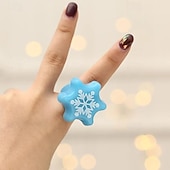 お買い得  衣装-クリスマスパーティー用フィンガーライトリング4個、点滅する漫画のソフトラバーグローリング（子供と大人用）、トナカイのLEDライトアップおもちゃリング（ダンスパーティーの記念品やホリデーギフト用）