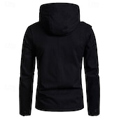 economico Trench da uomo-Per uomo Cappotto da marinaio Trench Vacanza Quotidiano Autunno Inverno Misto Cotone Calore Termico Capispalla Abbigliamento Moda Classico Semplice Tasca Con Cappuccio Cerniera
