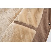economico Giubbotti Casual-Per uomo Giacca in Velluto a Coste Giacca in Pile Formale Casa Calore Termico Tasca Autunno Tinta unica Attivo Vintage Colletto a Camicia Regolare Nero Bianco Verde Cachi Giacca