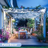 levne Solární řetězec světla-2 ks 10M/33FT 100 LED Korálky Venkovní IP44 Voděodolné Solární Fairy Světelný Řetěz Halloween Svatební Valentýna Dvůr Trávník Zahrada Festivalová Atmosféra Dekorace Měděný Drát Světlo