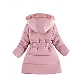 economico Giacca in piuma e parka per ragazze-Bambini Ragazze Cappotto in Piuma Cuore Moda Cerniera Scuola Cappotto Capispalla 4-12 Anni Autunno Nero Rosa Vino