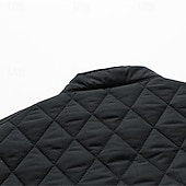 economico Piumini e parka da uomo-Per uomo Cappotto Invernale Giacca trapuntata Parka Tasca Poliestere Vacanza Abbigliamento quotidiano Data Regolare Moda Casual Confortevole Calore Termico Inverno Colore Solido / Tinta Unita Nero