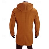 preiswerte Herren-Blazer &amp; -Anzüge-Herren Parka Trenchcoat Urlaub Täglich Herbst Winter Polyester Winddicht Oberbekleidung Bekleidung Mode Klassisch Einfach Tasche Mit Kapuze Reisverschluss