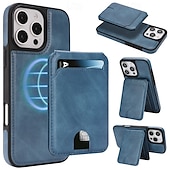 tanie Etui do iPhone&#039;ów-telefon Kılıf Na iPhone 17 Pro Max 17 Air 16 15 14 Pro Max Plus 16e 13 Pro Max Osłona tylna Magnetyczne Stopka Gniazdo karty Retro TPU Skóra PU