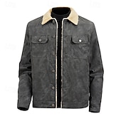 billige Fleece og 3 i 1 jakker-Herre Fritidsjakker Turjakke Fleece-jakke Vinter utendørs Hold Varm Topper Svart Kakifarget kaffe Grå