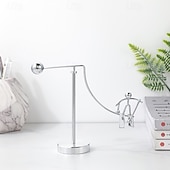 tanie Posągi-Stalowa rzeźba równoważąca, zabawka do balansowania, sztuka kinetyczna, zabawka do balansowania, nauka dekompresyjna, psychologia, dekoracja biura domowego, zabawka na biurko