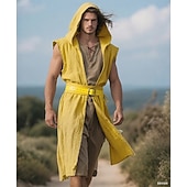 preiswerte Oberteile-Retro Vintage Mittelalterlich Renaissance Weste Tunika Krieger Wikinger Kostüm Herren Vikinger Halloween Karneval Leistung Party LARP Erwachsene Gürtel Ganzjahres