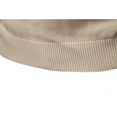 abordables Pulls et cardigans élites pour hommes-Homme Pull Tricoter Hauts Réguliers Demi-zip Bandes Rayé Col montant ancien Frais École Vacances Vêtement Tenue Printemps Automne Noir Violet S M L