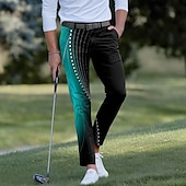 voordelige 3D-geprinte herenbroek-Voor heren Verloop Golven Pakken Golfbroek Broek Medium Taille Casual Buitensporten Slim Fit Broek met Zakken Lente Herfst 3D-afdrukken Rood blauw Paars