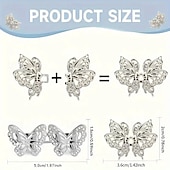 お買い得  家庭用品-4組の調節可能なジーンズウエストエクステンダークリップ、シームレスで工具不要のパンツウエスト締め具、ゆったりしたジーンズ用のインスタントバタフライピンバックル