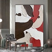 preiswerte Wabi Sabi-handgemaltes abstraktes Ölgemälde auf Leinwand, dekorativ, modern, Farbblock, strukturiert, Acryl, Wandkunst, Dekor für Zuhause, Bild, kein Rahmen