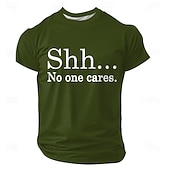 economico T-shirt di Umorismo Sarcastico-T-Shirt Grafica Sarcastica per Uomo - 'Shh... A Nessuno Importa' Top Umoristico a Maniche Corte