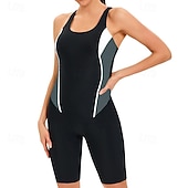 abordables Lycra de surf-Femmes Maillot de bain Maillot Anti UV Protection Solaire UV UPF50+ Sans manches Maillot de Bain Natation Surf Patchwork Été Printemps Automne