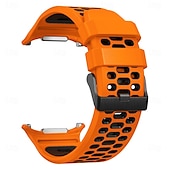 halpa Samsungin kellon rannekkeet-Kellon ranneke varten Samsung Galaxy Katso Ultra Ruostumaton teräs Silikoni Korvaus Hihna Kaksisävyinen Säädettävä Ruostumattomasta teräksestä valmistettu solki Urheiluhihna Ranneke