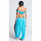 ieftine Costume de damă-Duhul și lampa magică Prințesă Jasmine Costum de petrecere tematică Costume de dans Cosplay for Pentru femei Adulți Halloween Carnaval Performanță Petrecere Mascaradă