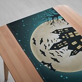 Недорогие Хэллоуин Китчен-Скатерть-дорожка на Хэллоуин - прямоугольная скатерть с цифровой печатью 33x180 см для ресторана &amp;декор для вечеринки