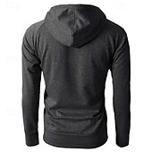 abordables Sudadera con capucha de vellón-Hombre Sudadera Sudadera con capucha y cremallera completa Sudadera con capucha de lana Rojo tinto Negro Verde Ejército Azul Marino Caqui Con Capucha Plano Retazos Deporte Casual Diario Ropa de calle